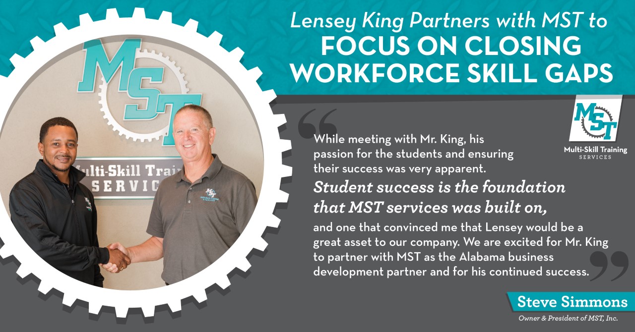 Lensey King Partners with MST to Focus on Closing Workforce Skill Gaps